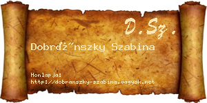 Dobránszky Szabina névjegykártya